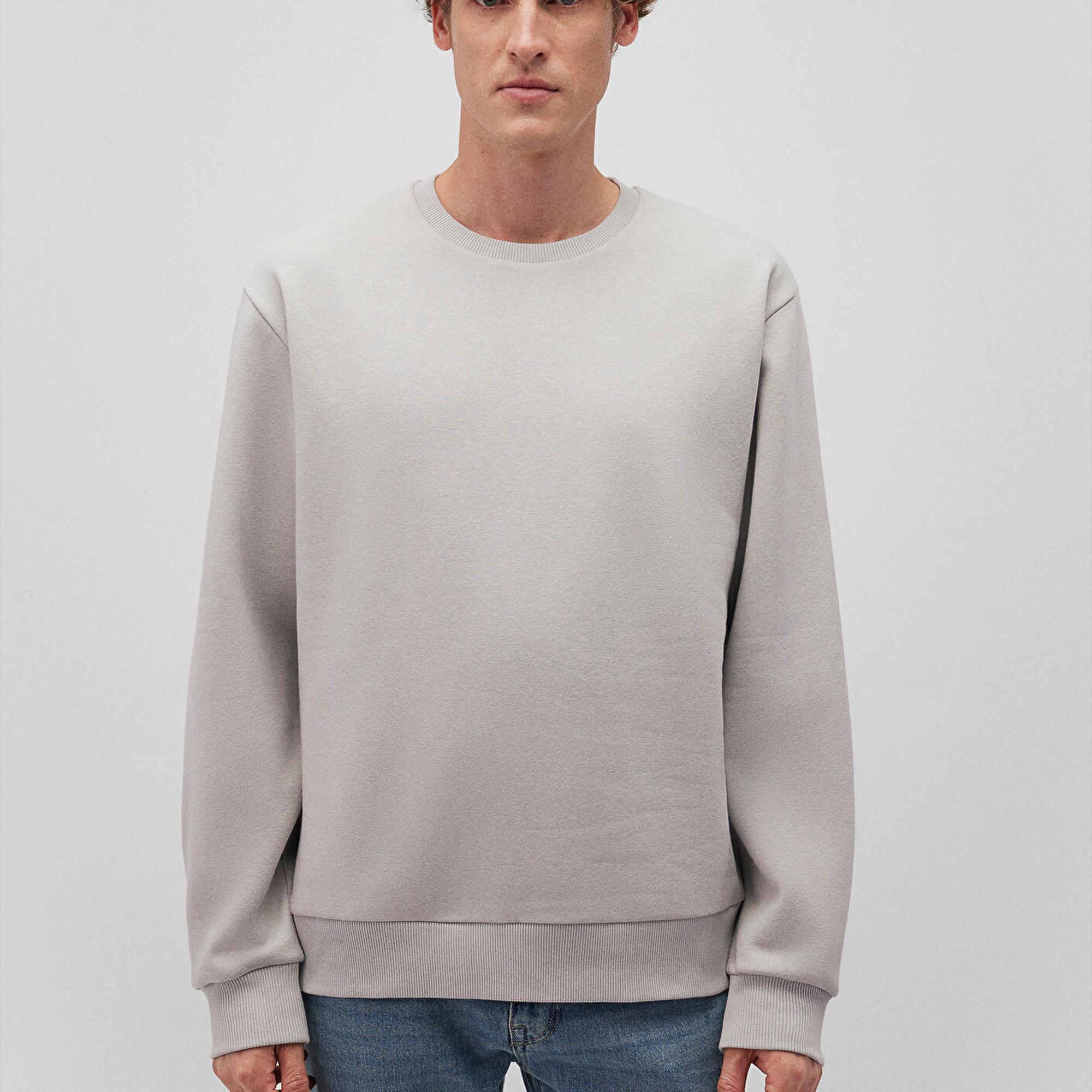 Mavi Bisiklet Yaka Gri Basic Sweatshirt 0S10276-81582