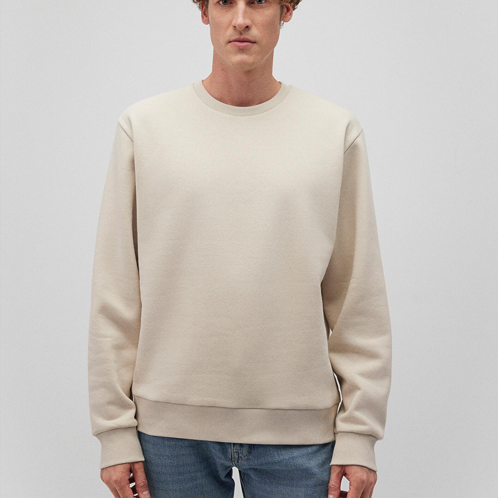 Mavi Bisiklet Yaka Bej Basic Sweatshirt 0S10276-70322