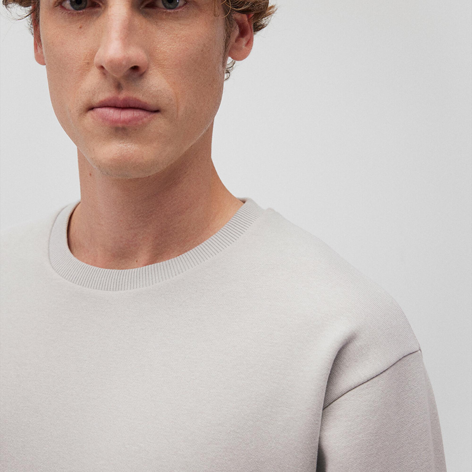 Mavi Bisiklet Yaka Gri Basic Sweatshirt 0S10276-81582