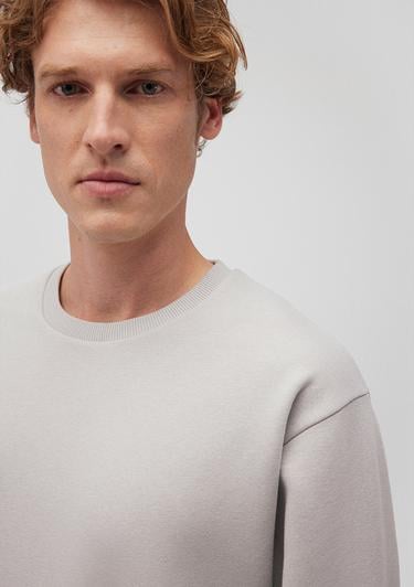  Mavi Bisiklet Yaka Gri Basic Sweatshirt 0S10276-81582