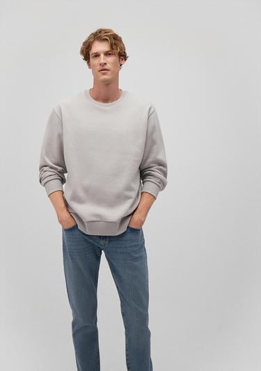  Mavi Bisiklet Yaka Gri Basic Sweatshirt 0S10276-81582