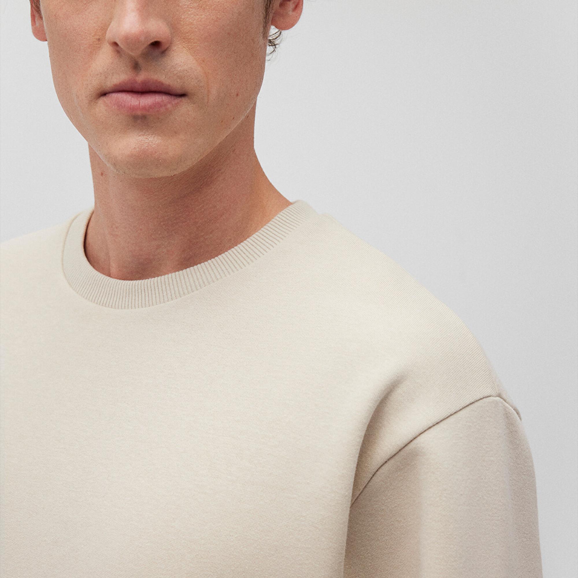 Mavi Bisiklet Yaka Bej Basic Sweatshirt 0S10276-70322