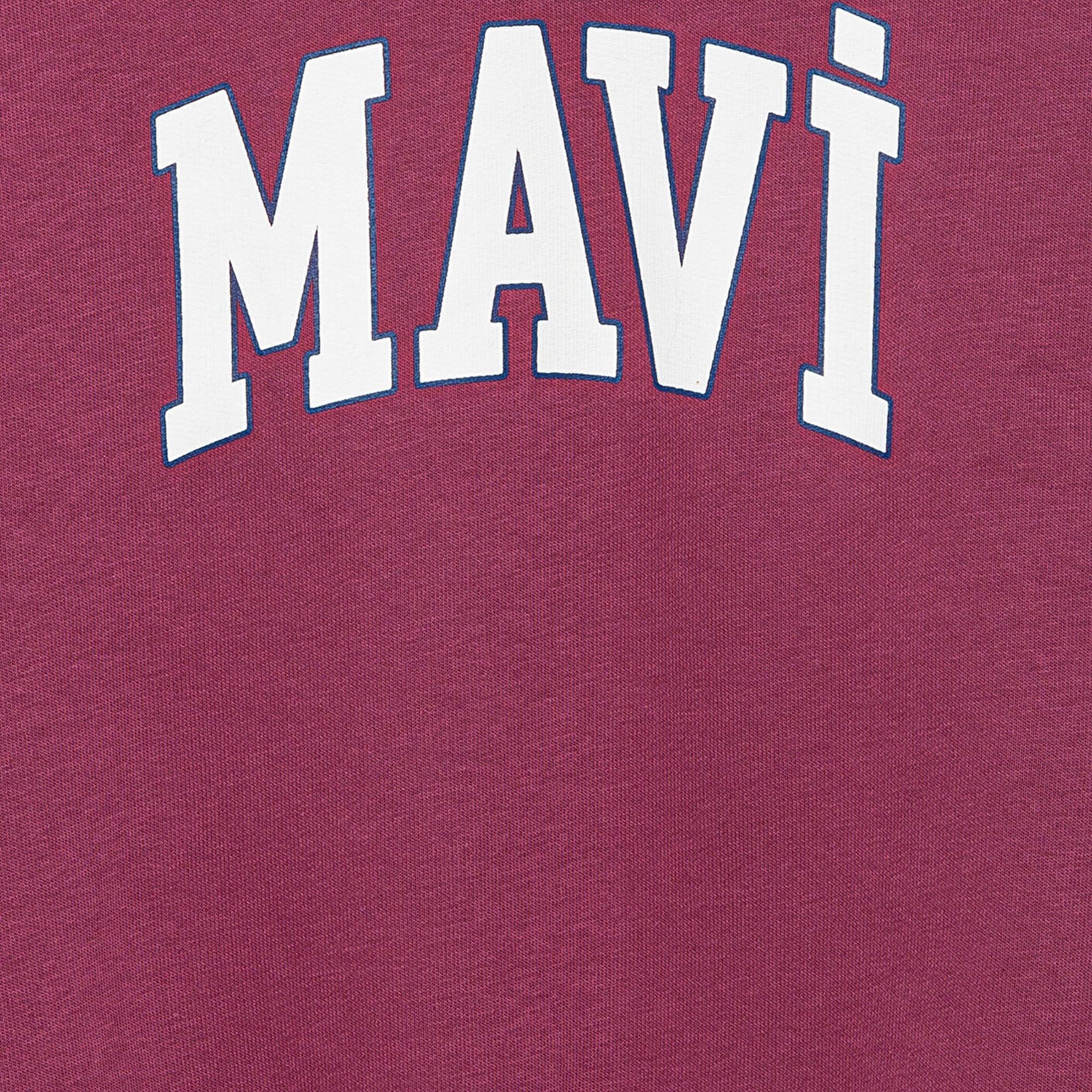 Mavi Mavi Logo Baskılı Kapüşonlu Mor Sweatshirt 7610035-70651