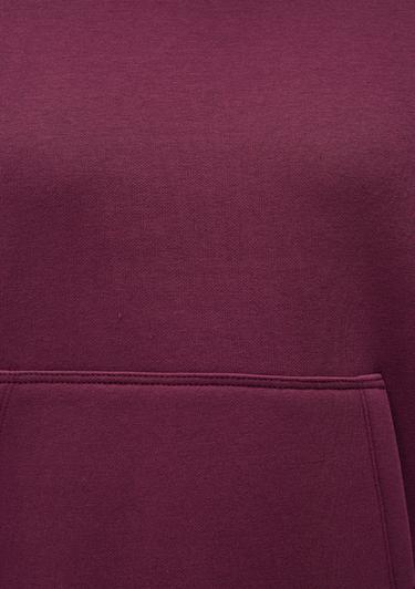 Mavi Kapüşonlu Mor Basic Sweatshirt 167299-70670