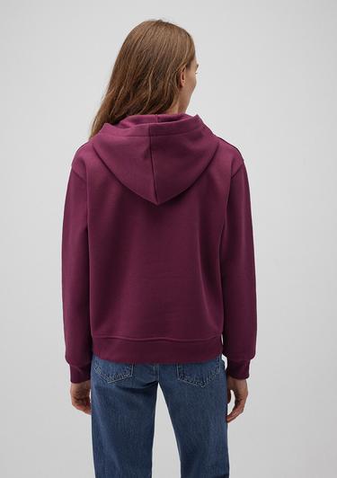  Mavi Kapüşonlu Mor Basic Sweatshirt 167299-70670