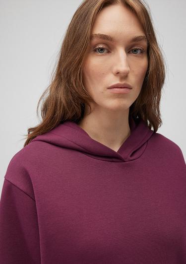  Mavi Kapüşonlu Mor Basic Sweatshirt 167299-70670