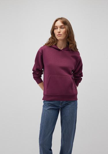  Mavi Kapüşonlu Mor Basic Sweatshirt 167299-70670