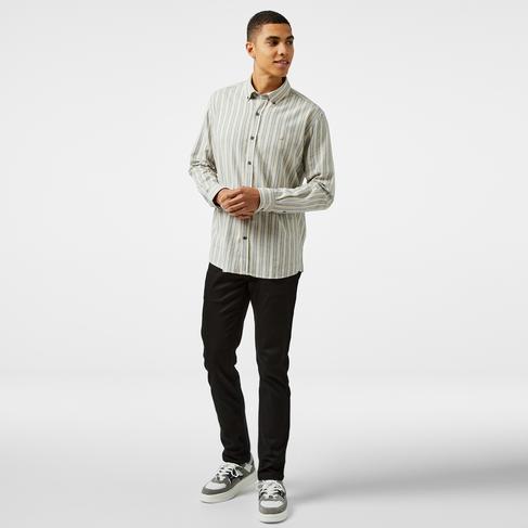  Nautica Erkek Krem Classic Keten Fit Gömlek