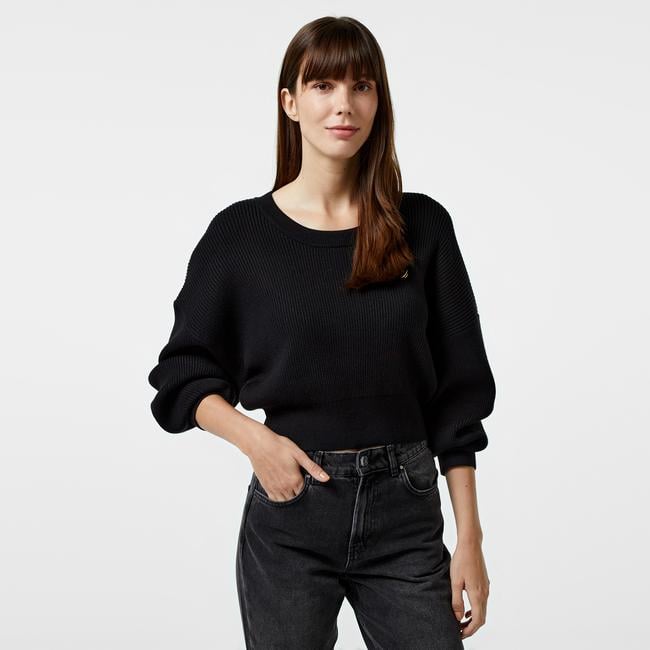  Nautica Kadın Siyah Regular Fit Triko