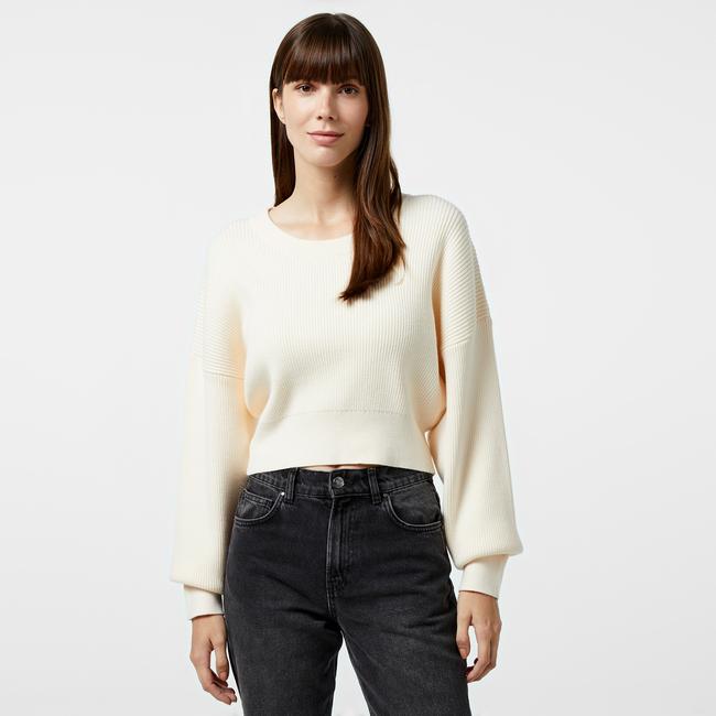  Nautica Kadın Beyaz Regular Fit Triko