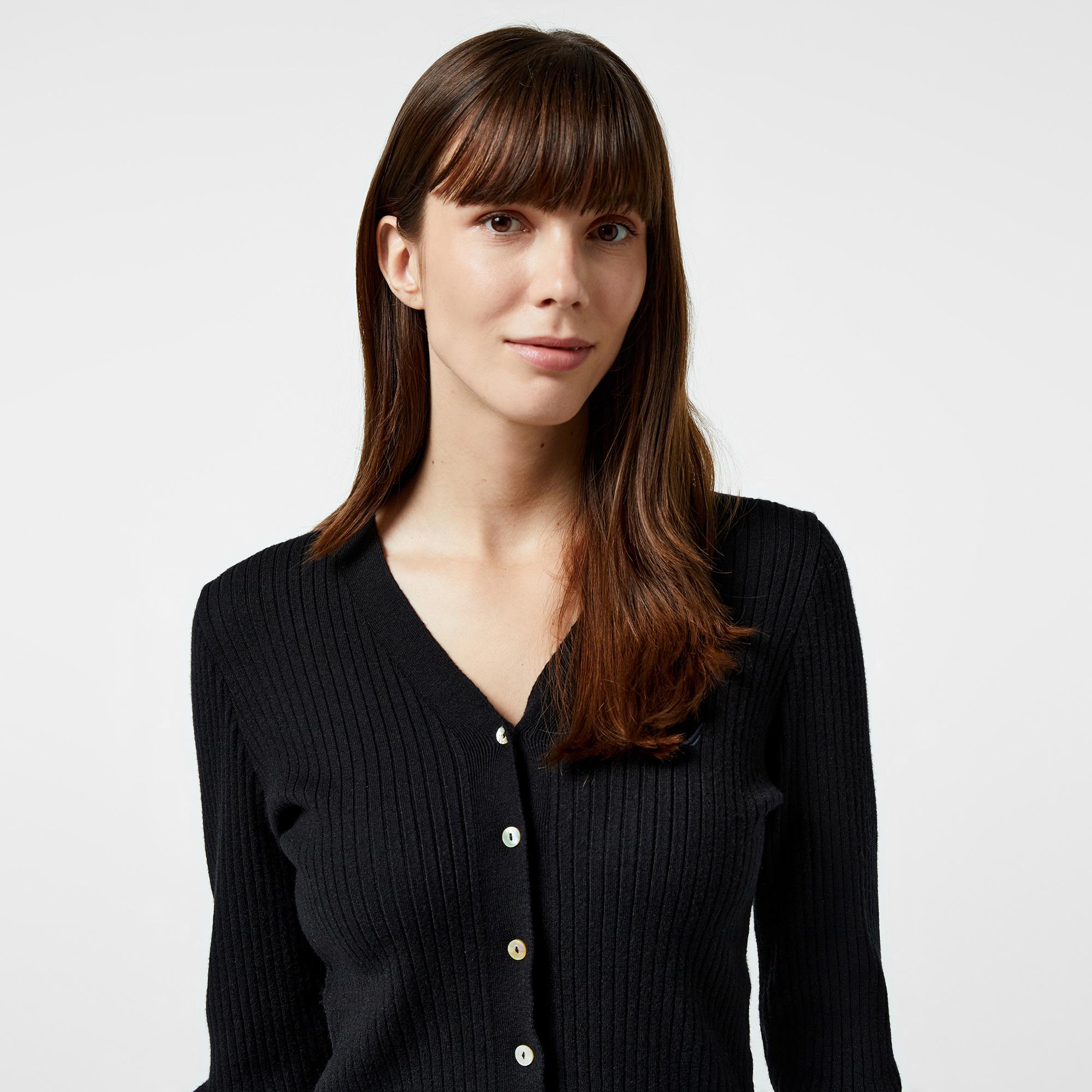 Nautica Kadın Siyah Slim Fit Hırka