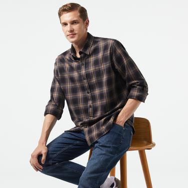  Nautica Erkek Kahverengi Classic Fit Gömlek