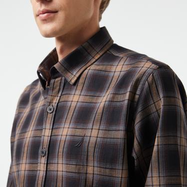 Nautica Erkek Kahverengi Classic Fit Gömlek