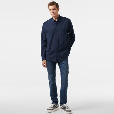  Nautica Erkek Lacivert Classic Fit Gömlek