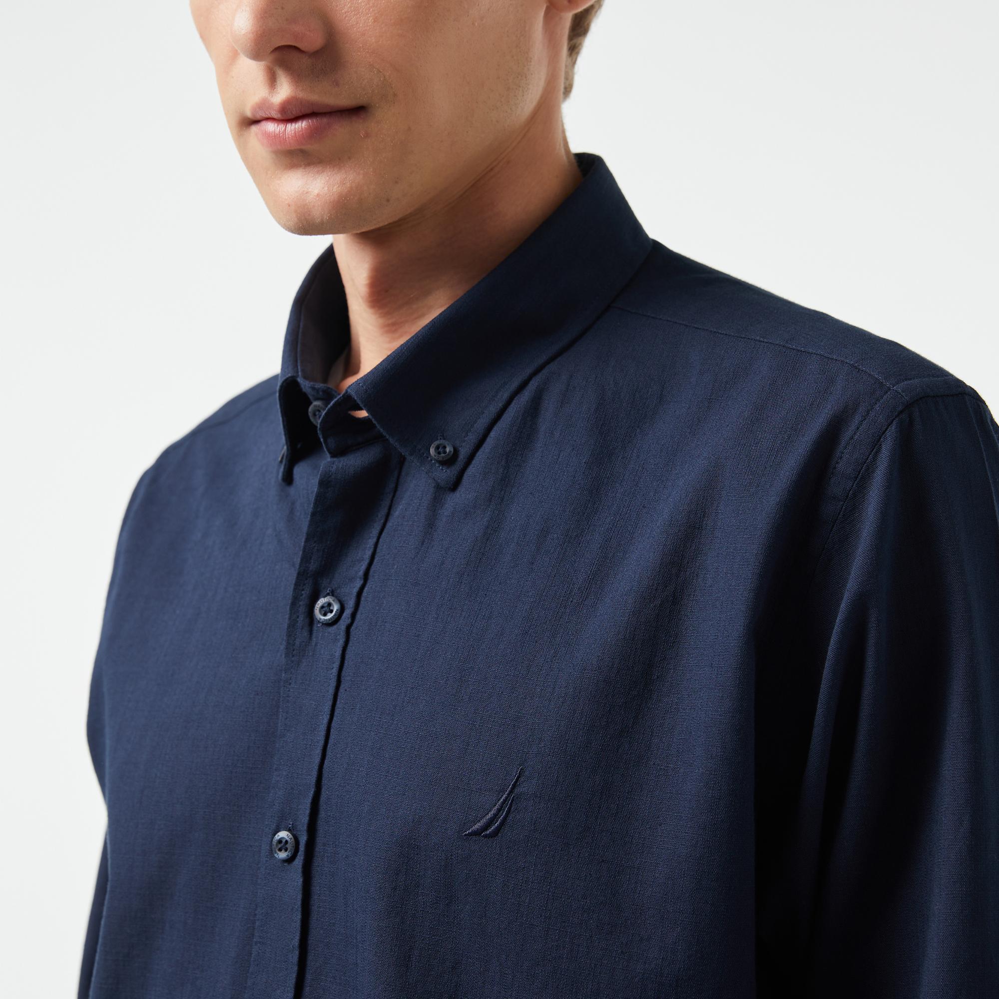 Nautica Erkek Lacivert Classic Fit Gömlek