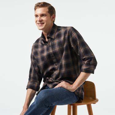  Nautica Erkek Kahverengi Classic Fit Gömlek