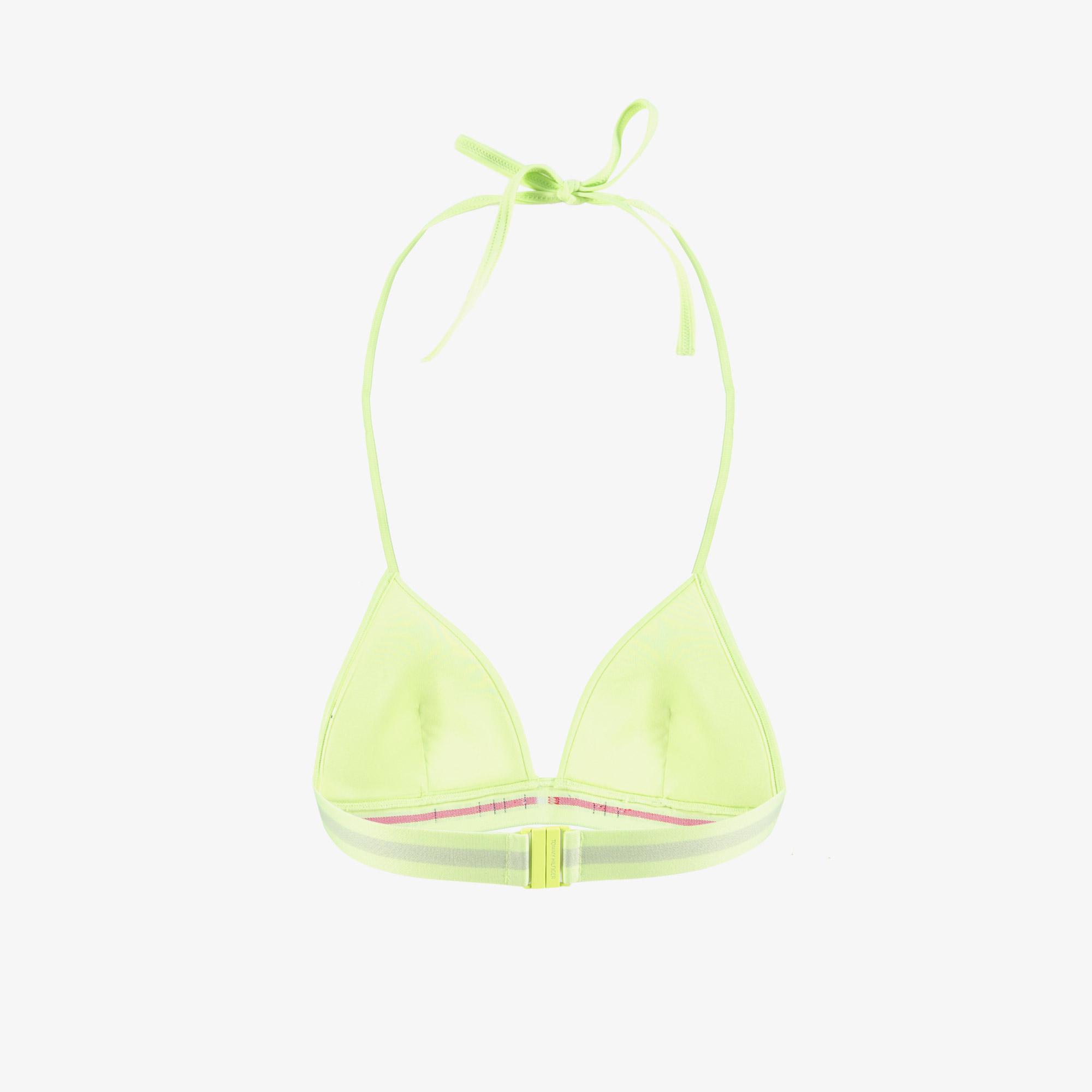 Tommy Hilfiger Triangle Fixed Foam Kadın Yeşil Bikini Üstü