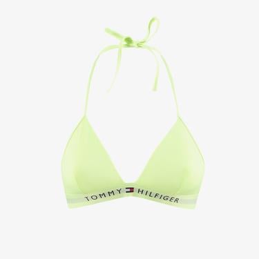  Tommy Hilfiger Triangle Fixed Foam Kadın Yeşil Bikini Üstü