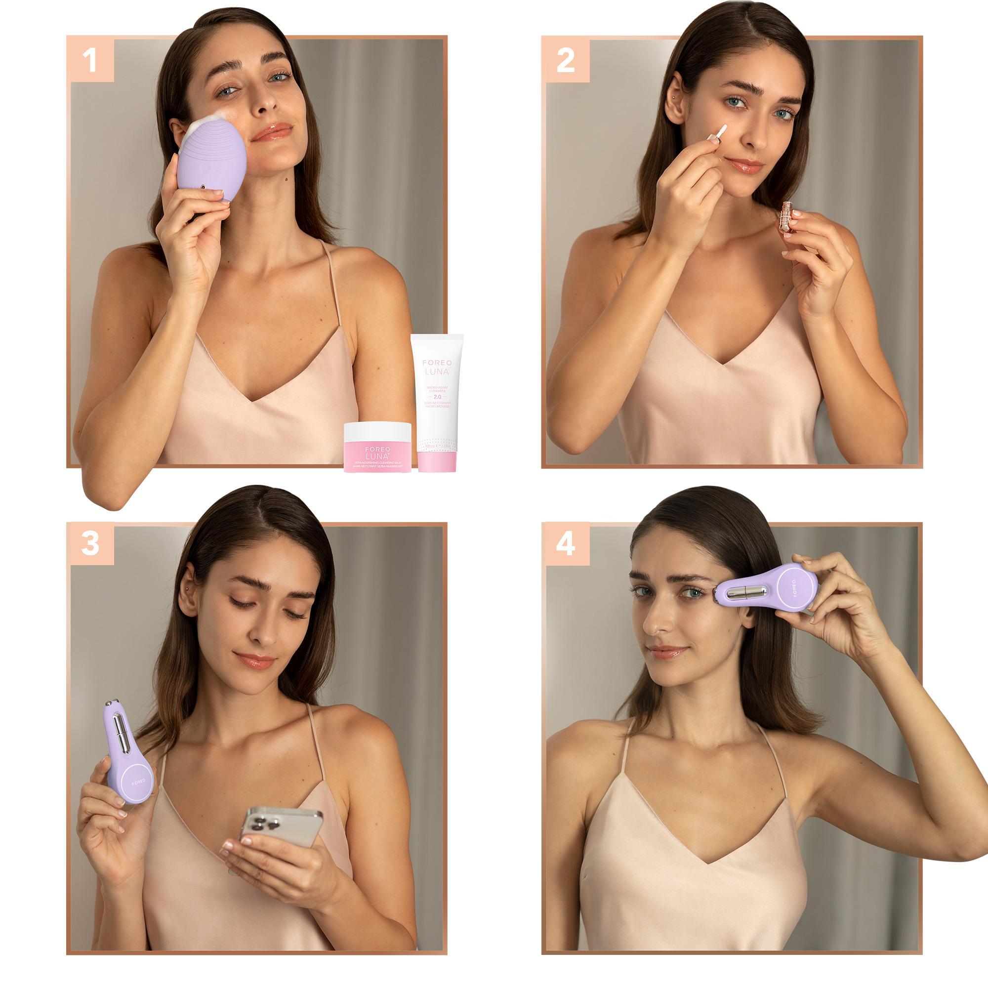 FOREO BEAR 2 Eyes&Lips Kontrollü Mikro Akım Yüz Sıkılaştırma Cihazı,Lavender