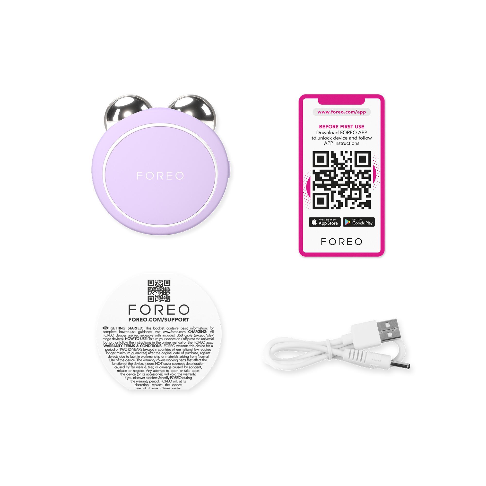 FOREO BEAR 2 Go Akıllı Microcurrent Yüz Sıkılaştırma Cihazı, Lavender