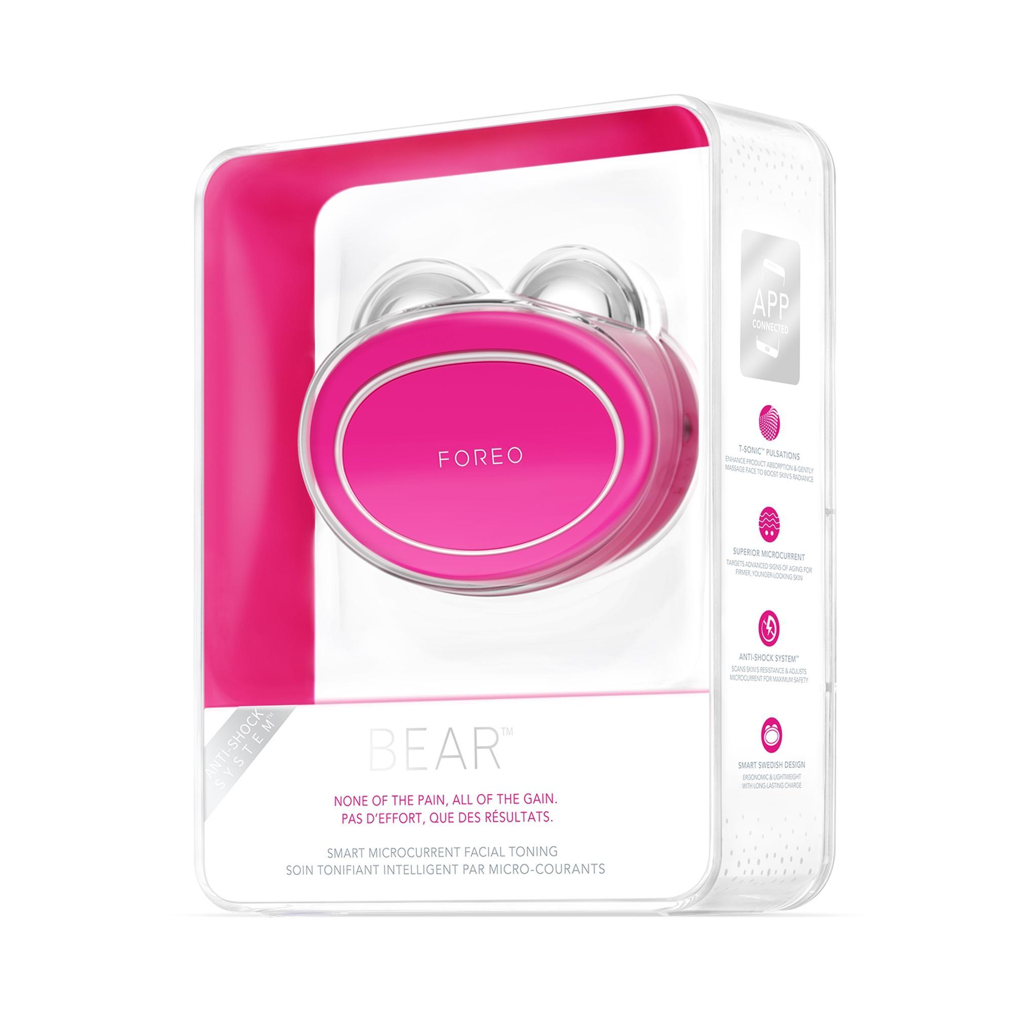 FOREO BEAR Akıllı Microcurrent Yüz Sıkılaştırma Cihazı, Fuchsia