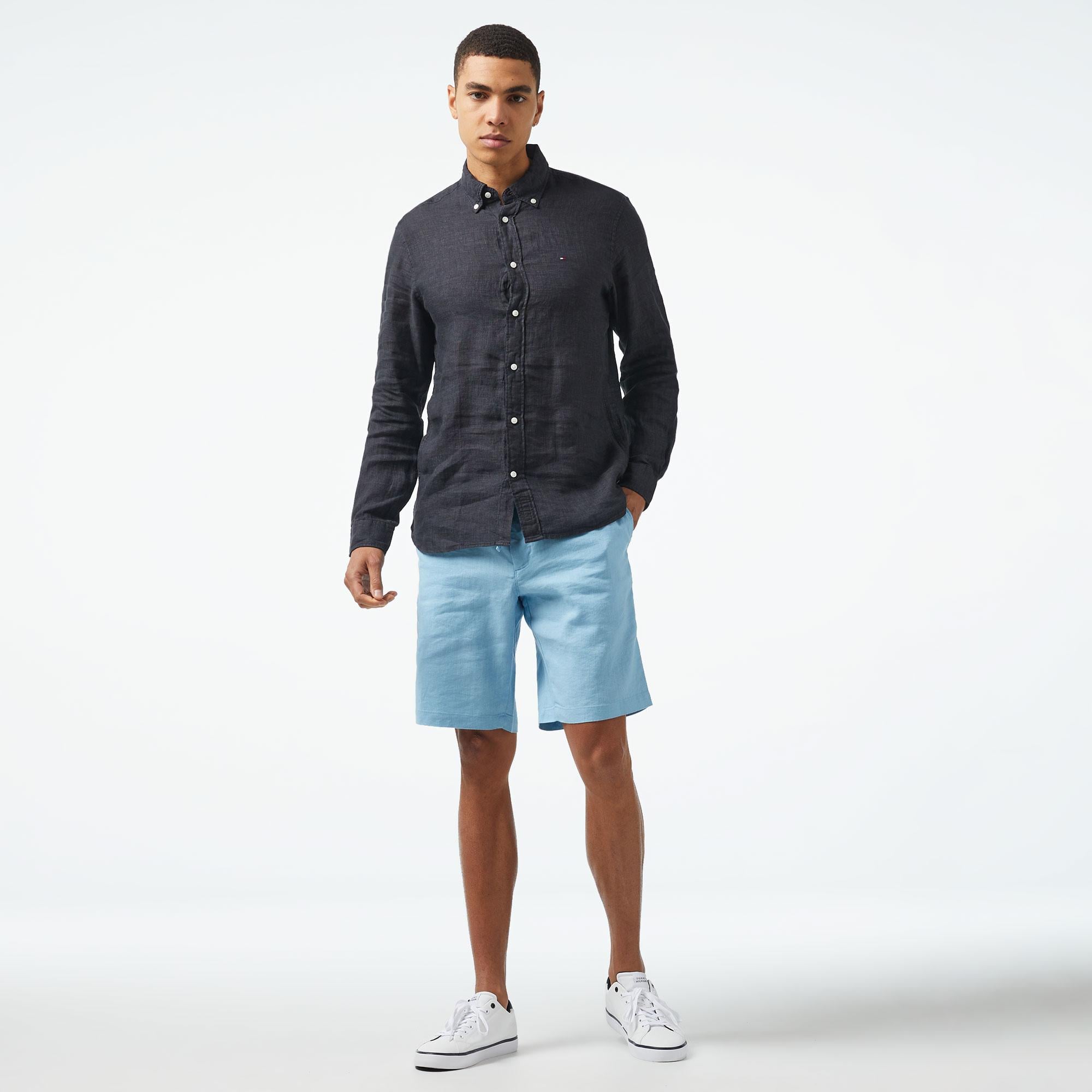 Tommy Hilfiger Erkek Siyah Gömlek