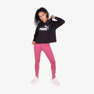  Puma Essentials Cropped Logo Kadın Siyah Günlük Sweatshirt