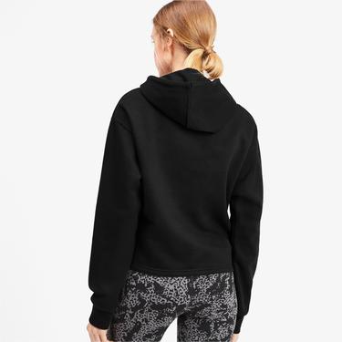  Puma Essentials Cropped Logo Kadın Siyah Günlük Sweatshirt