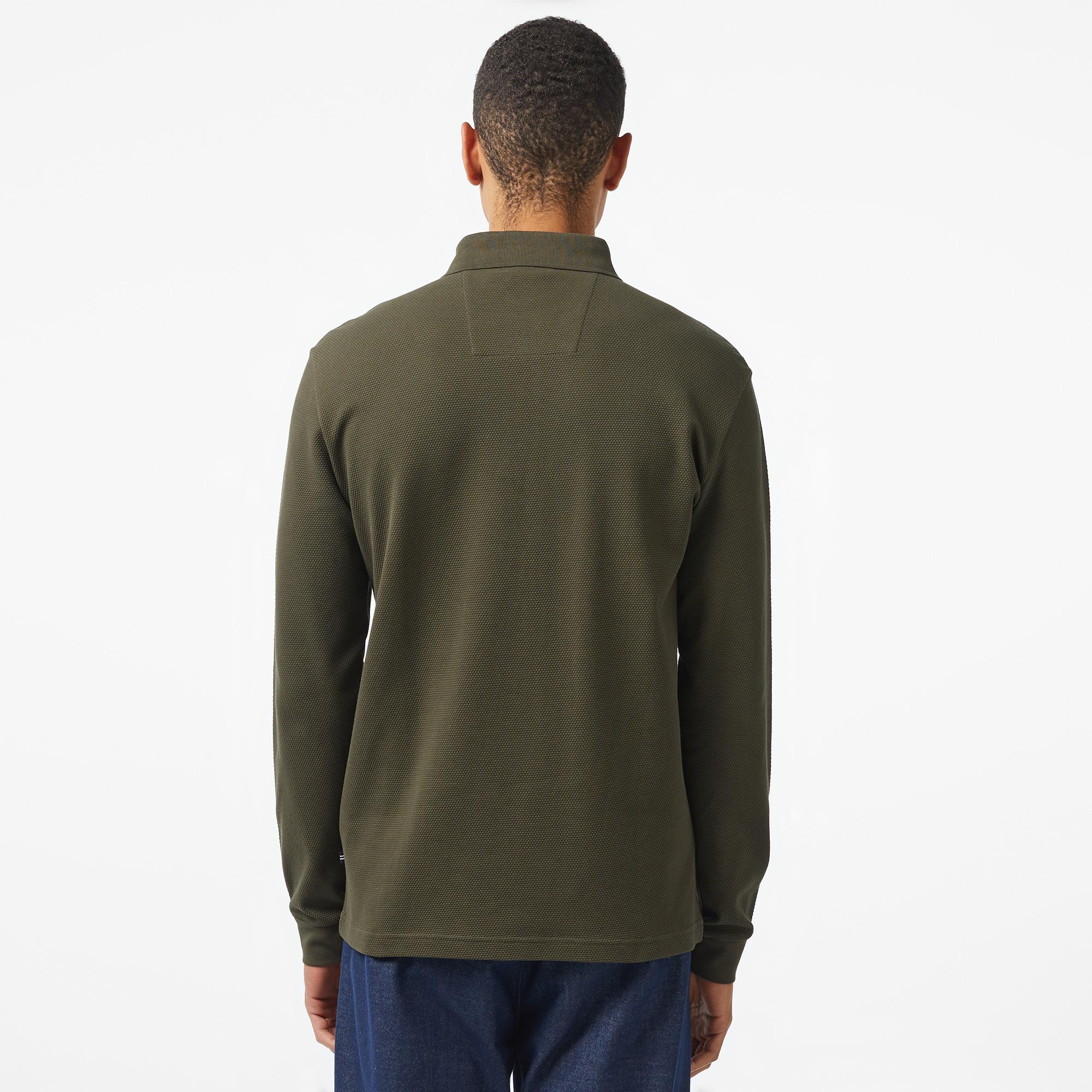 Nautica Erkek Yeşil Slim Fit Uzun Kollu Polo