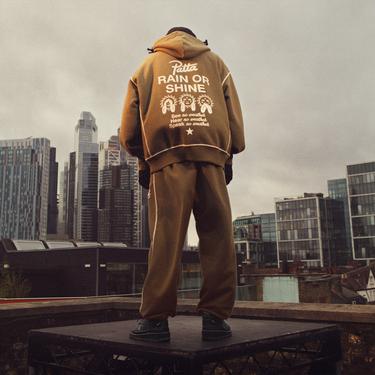  Converse x Patta Nakışlı Unisex Haki Hoodie