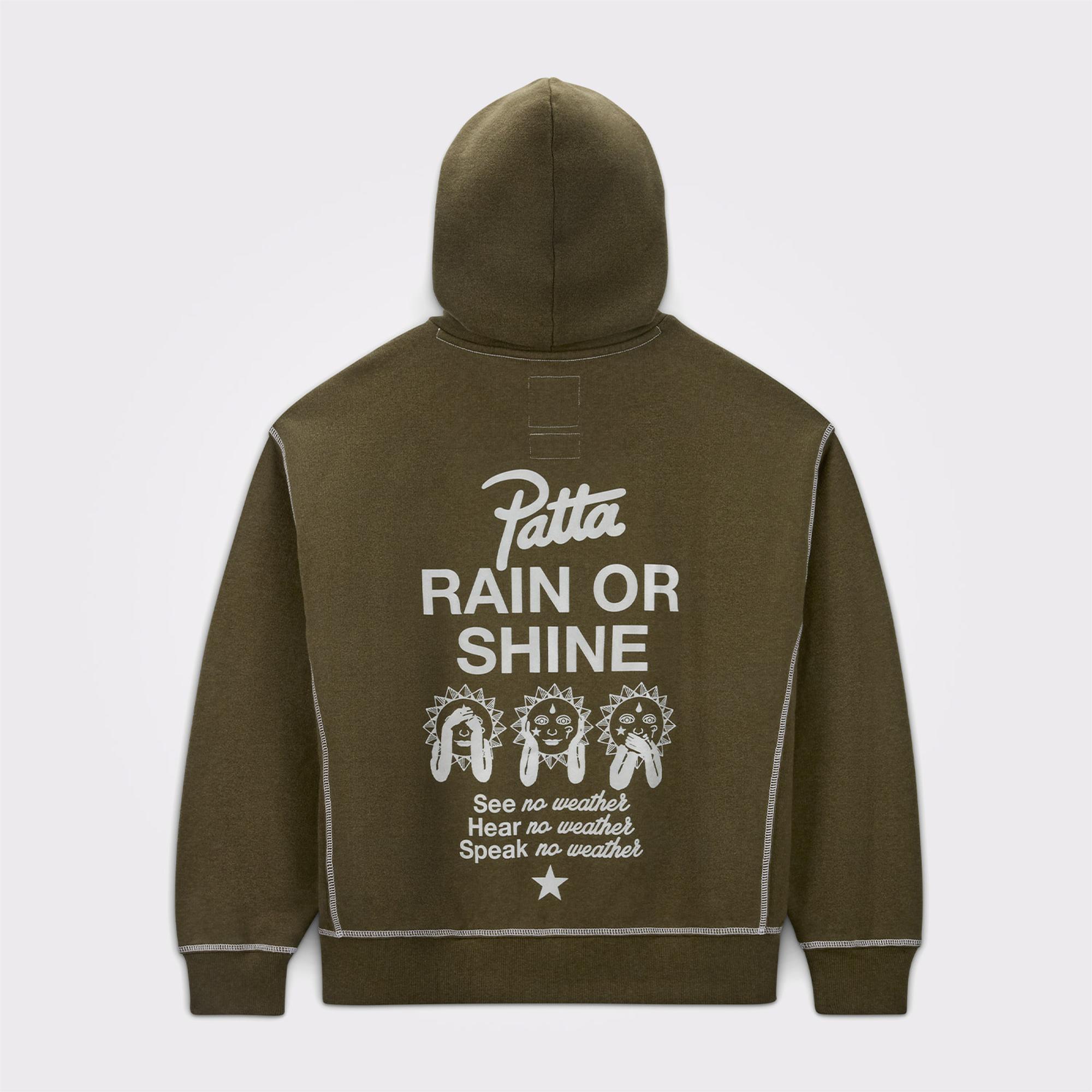 Converse x Patta Nakışlı Unisex Haki Hoodie