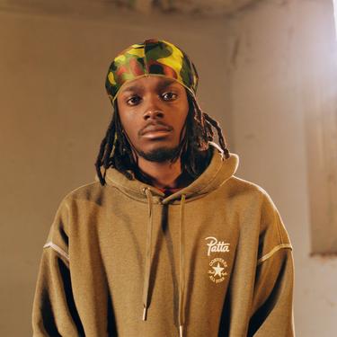  Converse x Patta Nakışlı Unisex Haki Hoodie