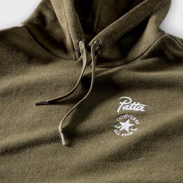  Converse x Patta Nakışlı Unisex Haki Hoodie