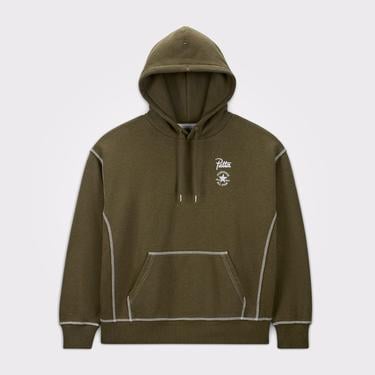  Converse x Patta Nakışlı Unisex Haki Hoodie