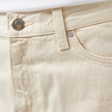  Calvin Klein Hıgh Rise Barrel - Ecru Kadın Krem Jean