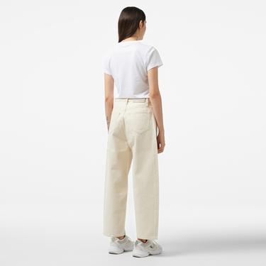  Calvin Klein Hıgh Rise Barrel - Ecru Kadın Krem Jean