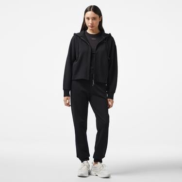  Calvin Klein Nano Logo Zip Relaxed Kadın Siyah Hoodie