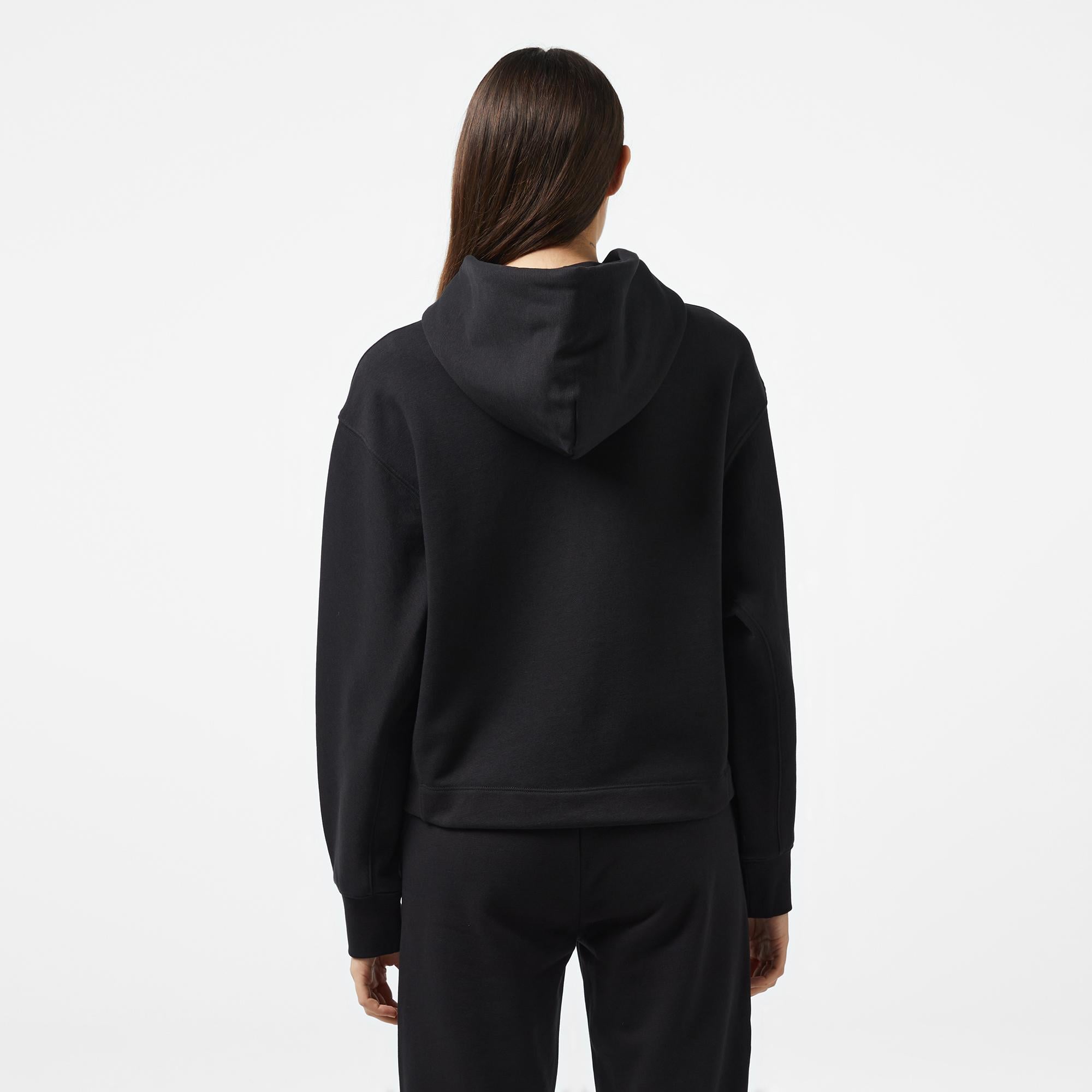 Calvin Klein Nano Logo Zip Relaxed Kadın Siyah Hoodie