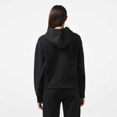 Calvin Klein Nano Logo Zip Relaxed Kadın Siyah Hoodie