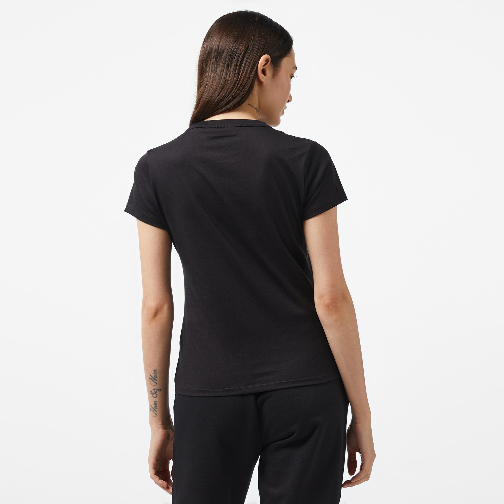 Calvin Klein Nano Logo Slım Kadın Siyah T-Shirt