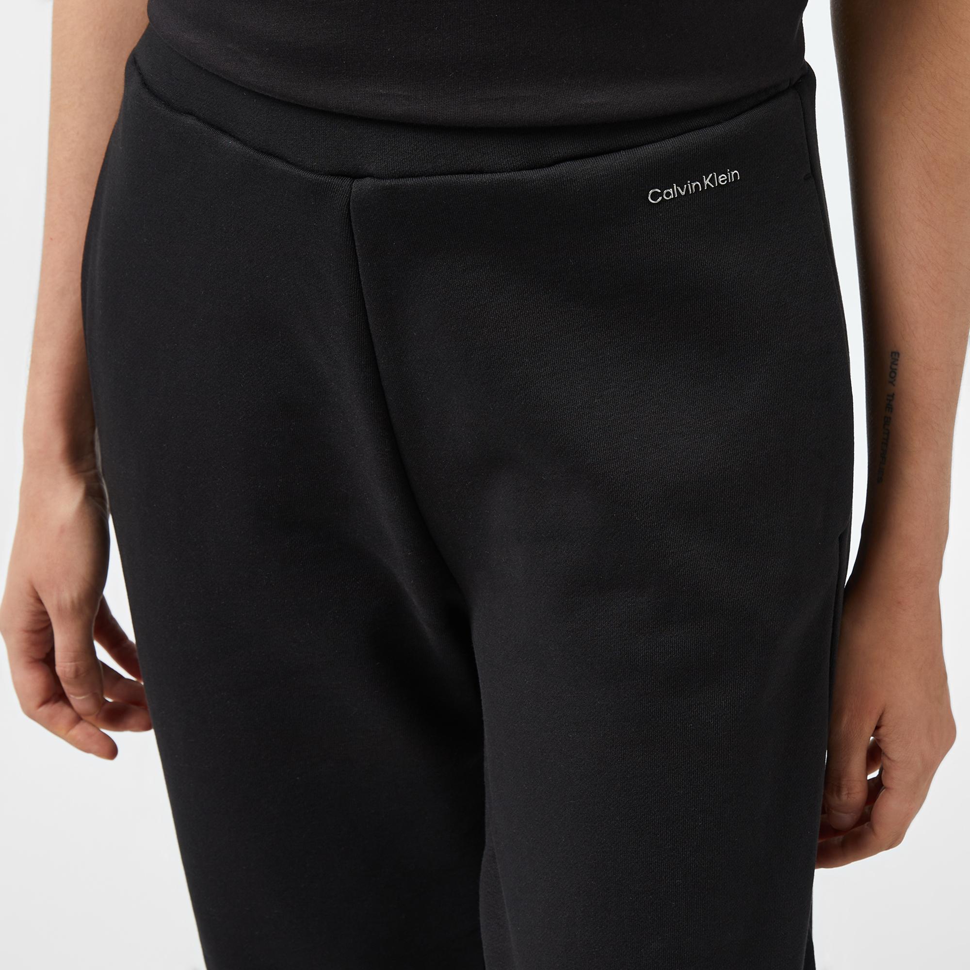 Calvin Klein Nano Logo Relaxed Kadın Siyah Eşofman Altı