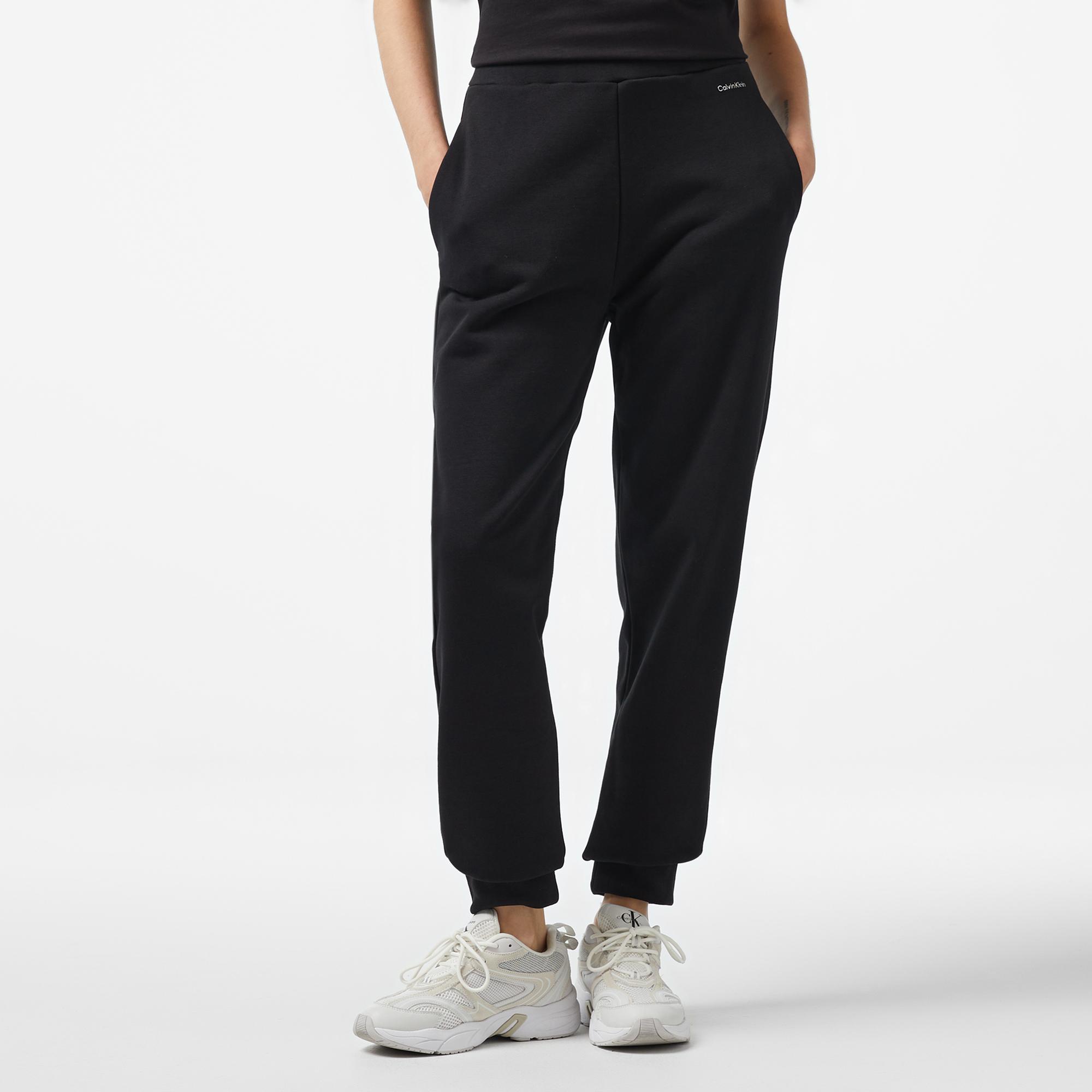 Calvin Klein Nano Logo Relaxed Kadın Siyah Eşofman Altı