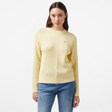  Tommy Hilfiger Kadın Sarı Kazak