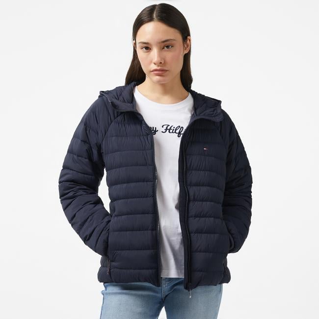  Tommy Hilfiger Sporty Down Kadın Mavi Ceket