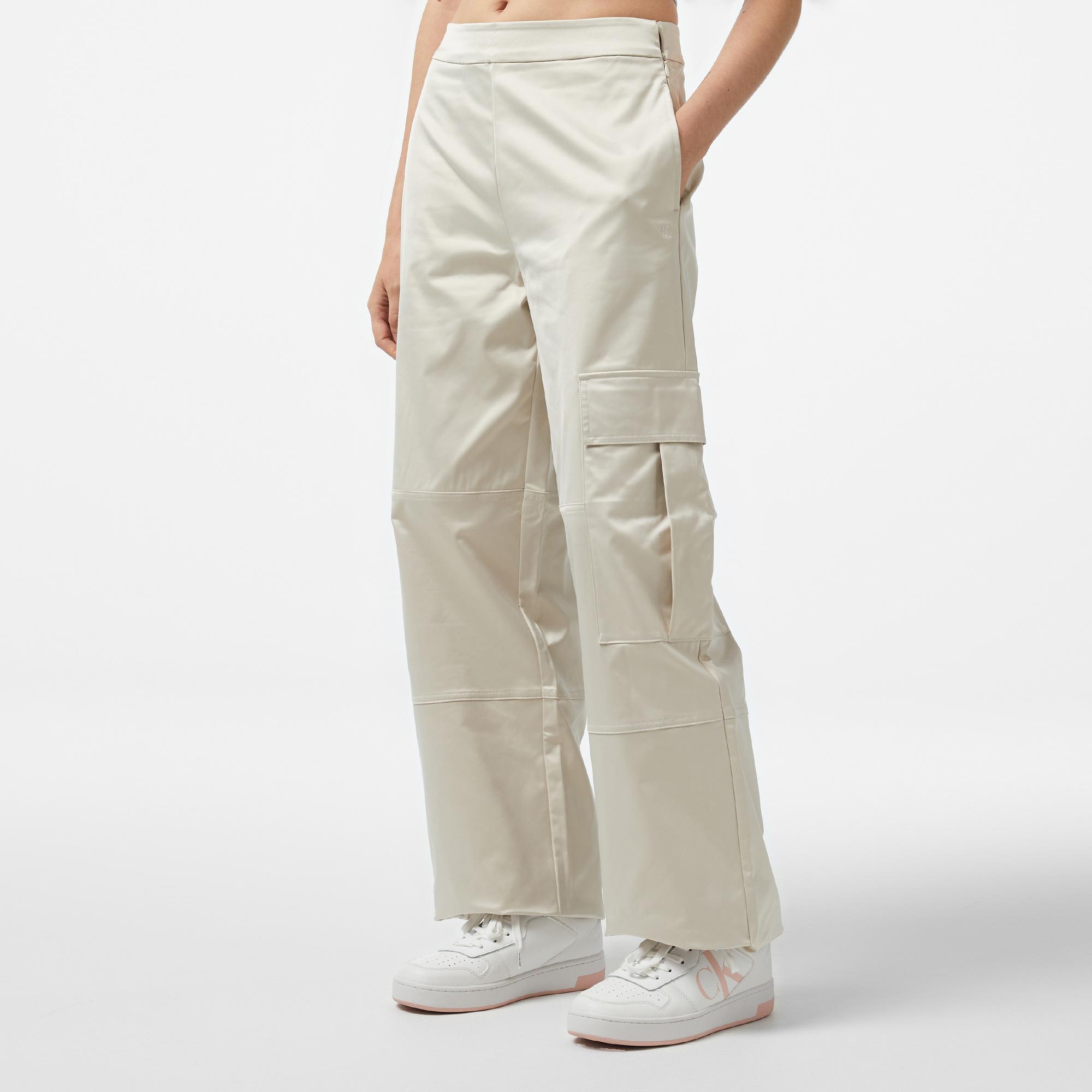 Calvin Klein Jeans Satın Utility Kadın Bej Kargo Pantolon