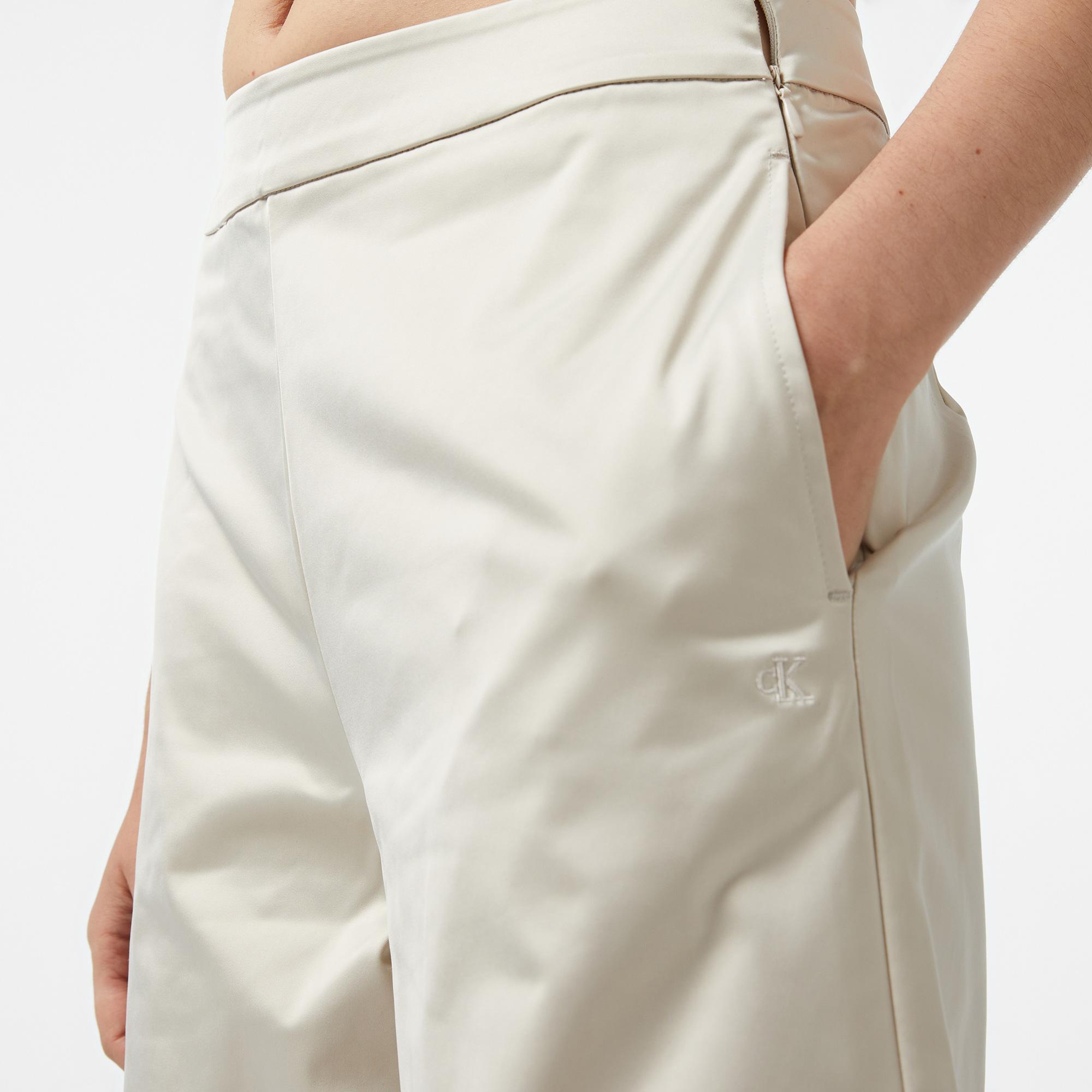 Calvin Klein Jeans Satın Utility Kadın Bej Kargo Pantolon