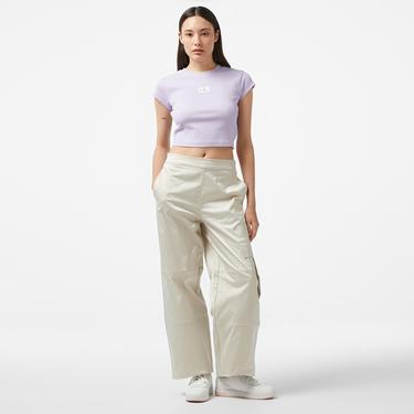  Calvin Klein Jeans Satın Utility Kadın Bej Kargo Pantolon