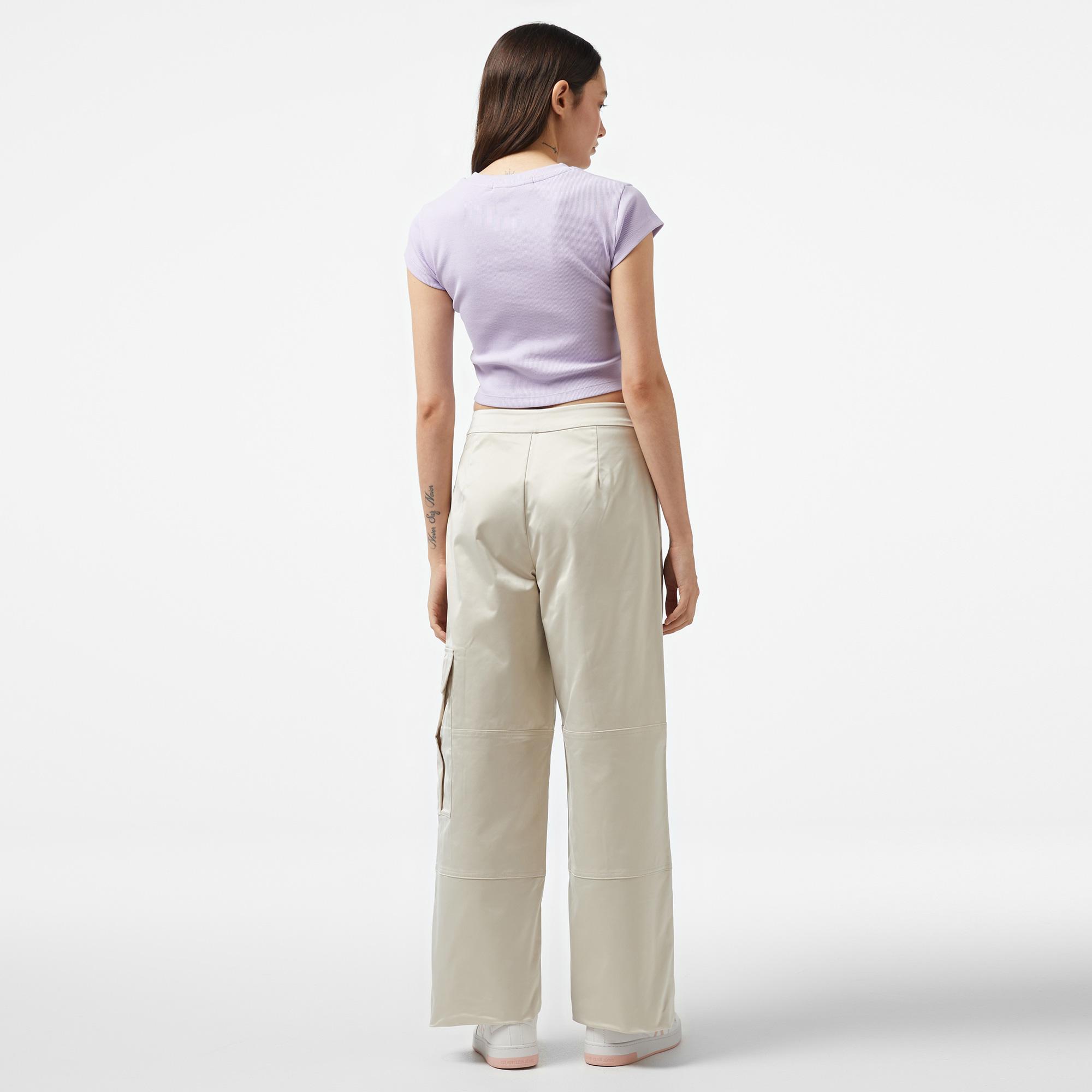 Calvin Klein Jeans Satın Utility Kadın Bej Kargo Pantolon