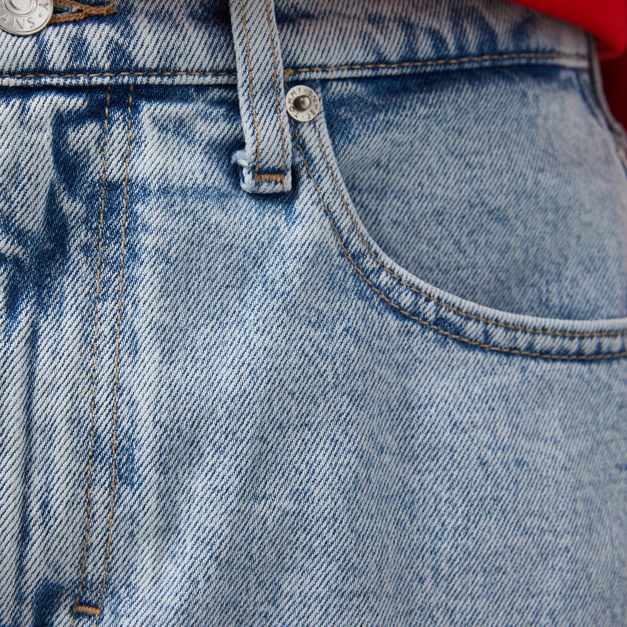 Tommy Hilfiger Jeans Mom Uh Kadın Mavi Etek