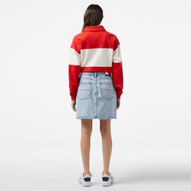  Tommy Hilfiger Jeans Mom Uh Kadın Mavi Etek